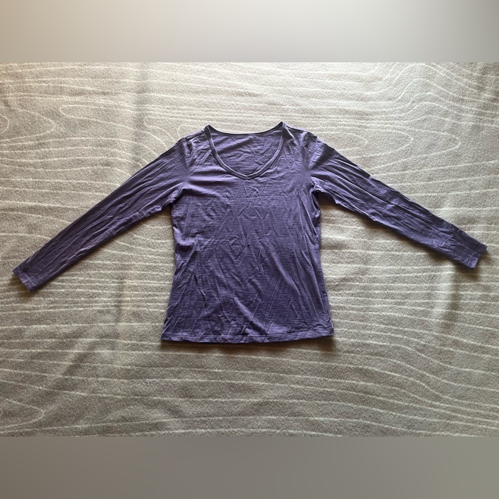 Purple Layla Merino Blend Long Sleeve Top